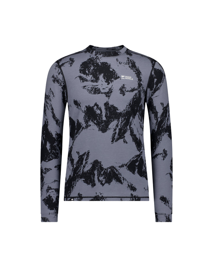 Mons Royale | Men's Cascade Merino Base Layer - Mtn Pixel