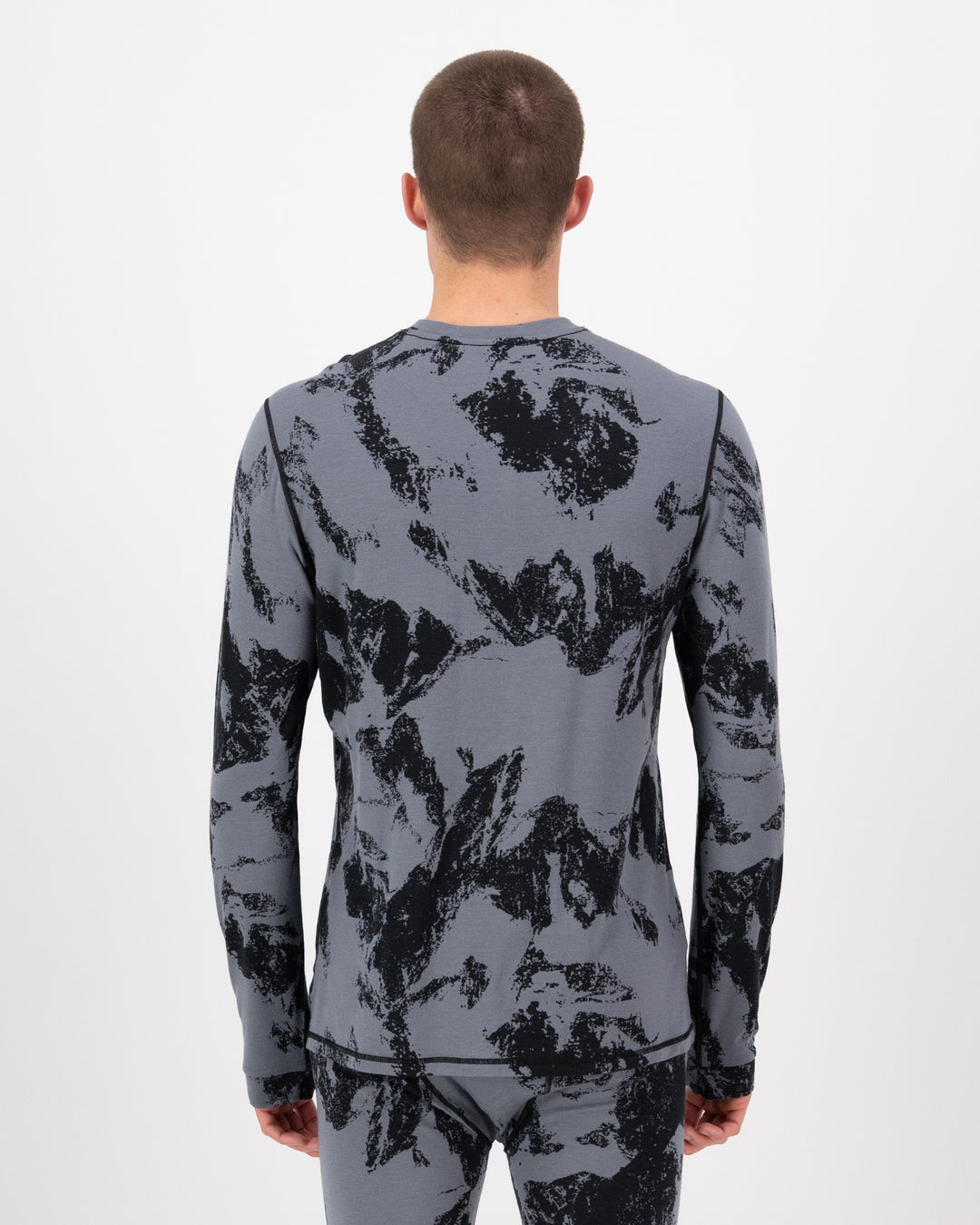Mons Royale | Men's Cascade Merino Base Layer - Mtn Pixel