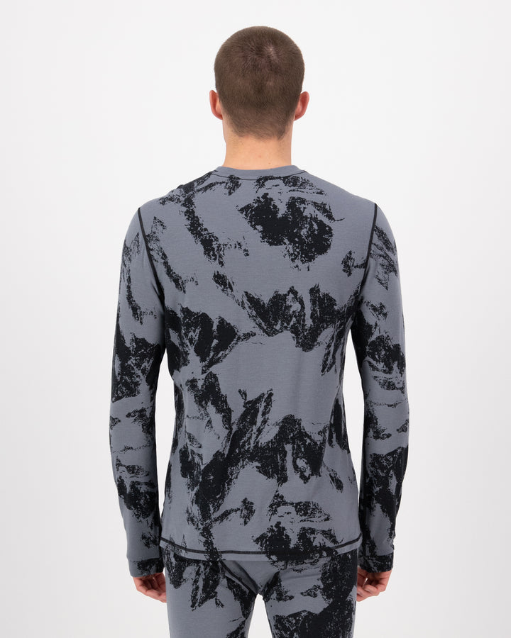 Mons Royale | Men's Cascade Merino Base Layer - Mtn Pixel