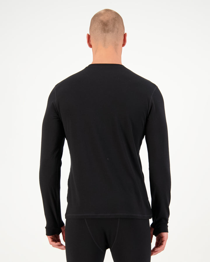 Mons Royale | Men's Cascade Merino Base Layer - Black