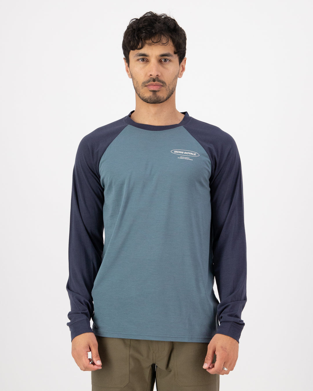 Mons Royale | Icon Merino Raglan Long Sleeve -  Goblin