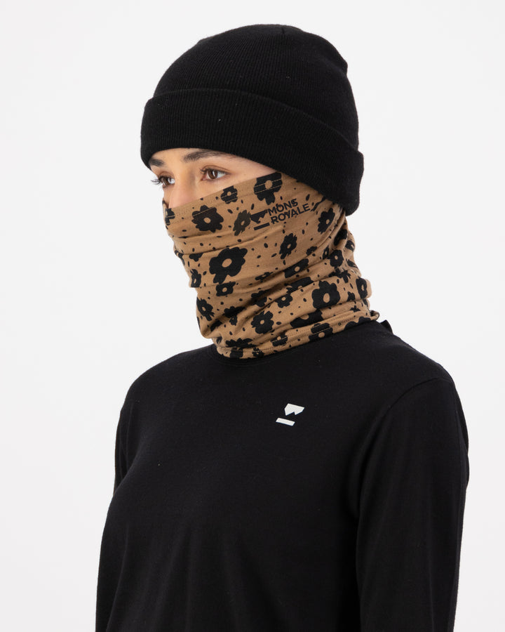 Mons Royale | Unisex Daily Dose Merino Neckwarmer - Aoraki Lily Toffee