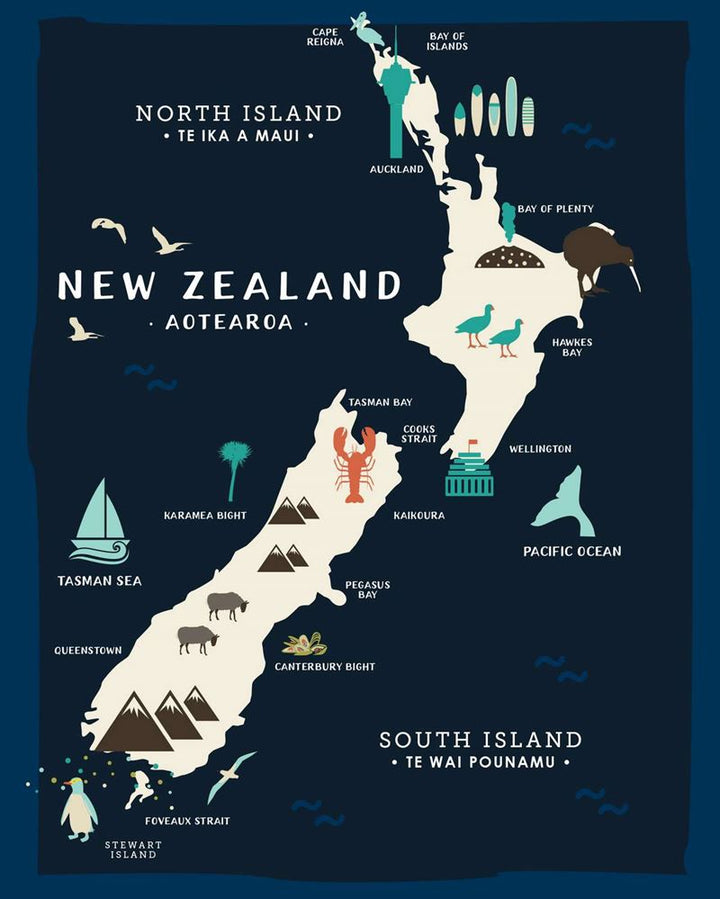 Lens Cloth Map of NZ