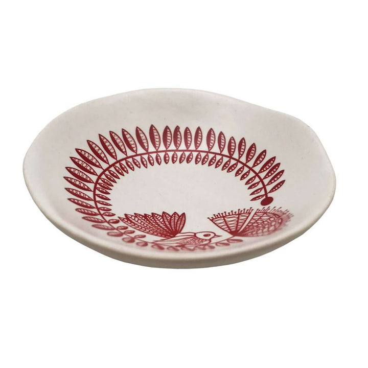 Bowl 7cm Red Fantail On White