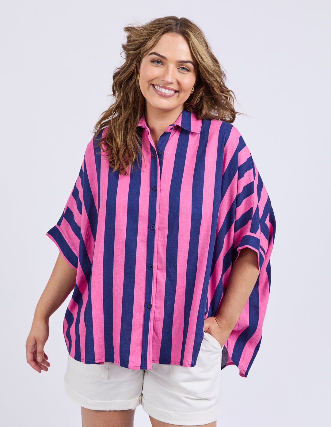 Elm | Palermo Stripe Shirt Blue/Pink