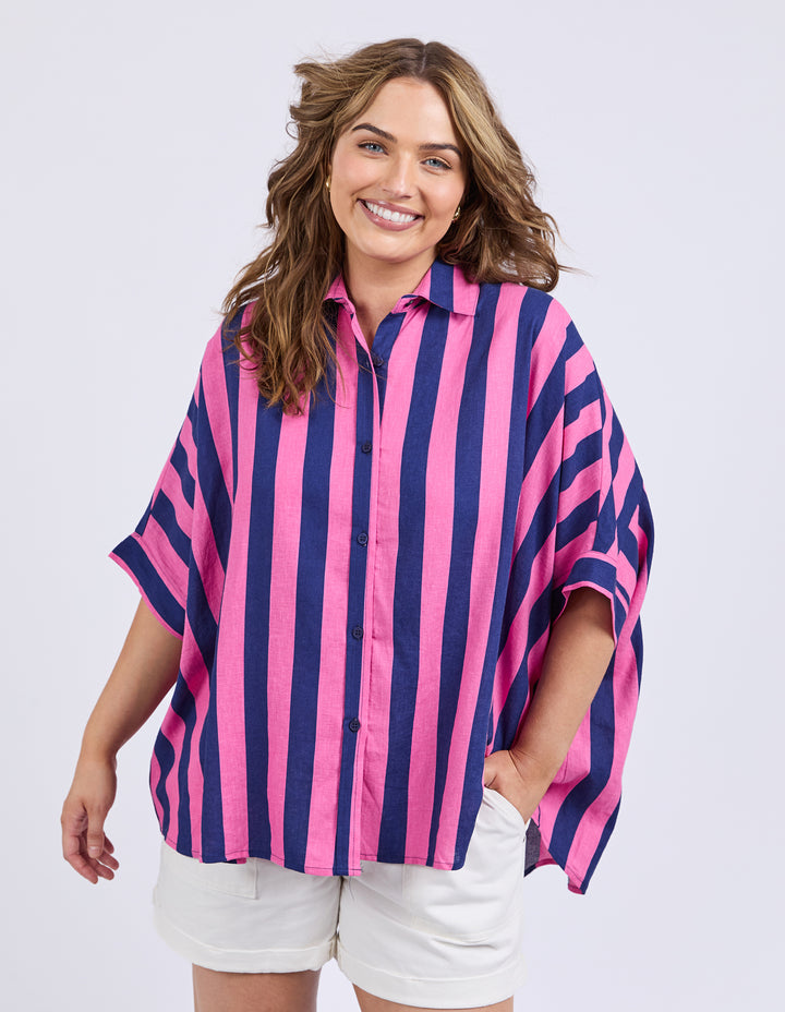 Elm | Palermo Stripe Shirt Blue/Pink