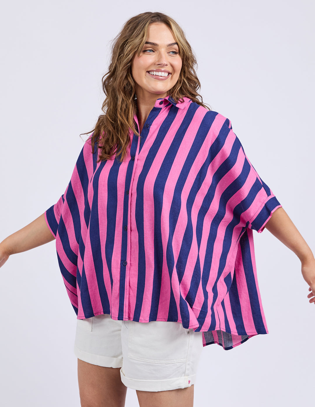 Elm | Palermo Stripe Shirt Blue/Pink