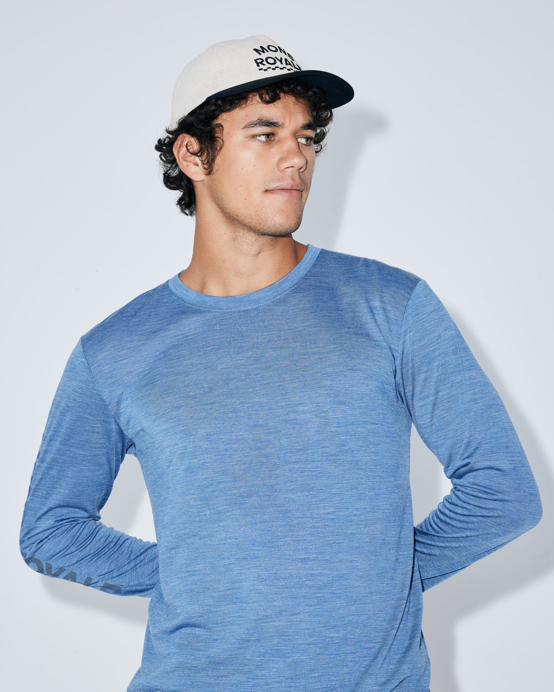 Men's Zephyr Merino Tencil  L/S - Steel Blue