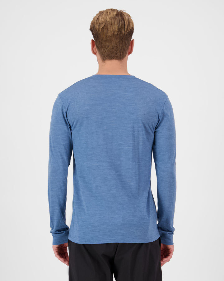 Men's Zephyr Merino Tencil  L/S - Steel Blue