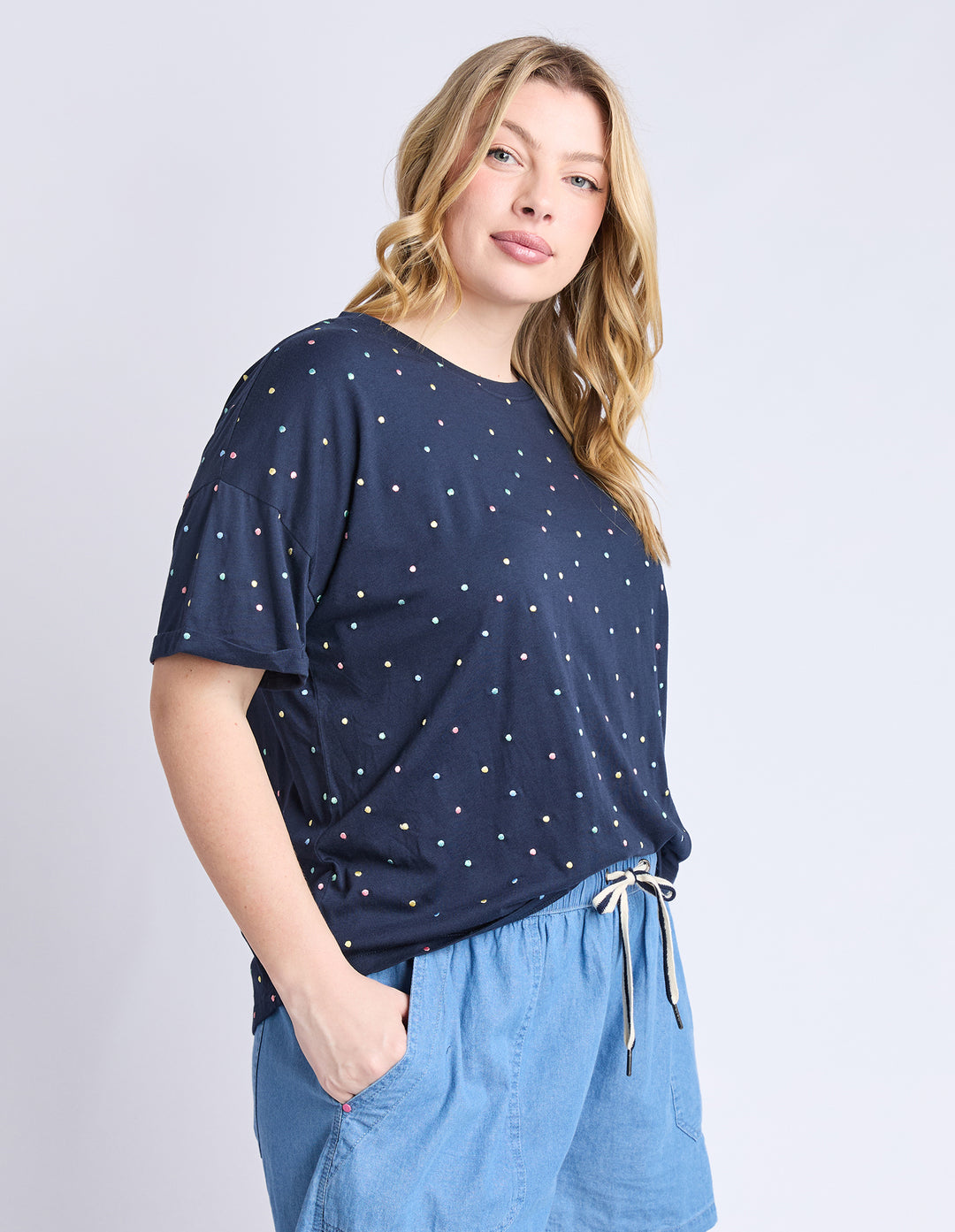 Elm | Festive Spot Tee - Navy