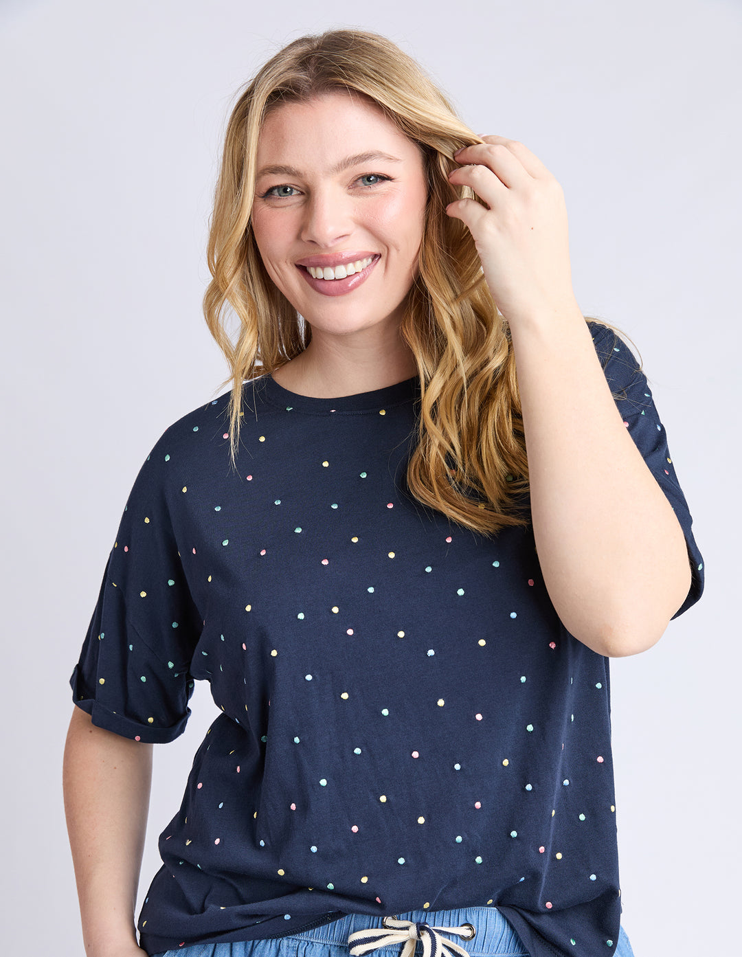 Elm | Festive Spot Tee - Navy