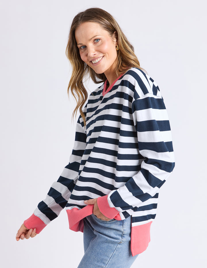 Vivid Crew - Navy with White Stripe