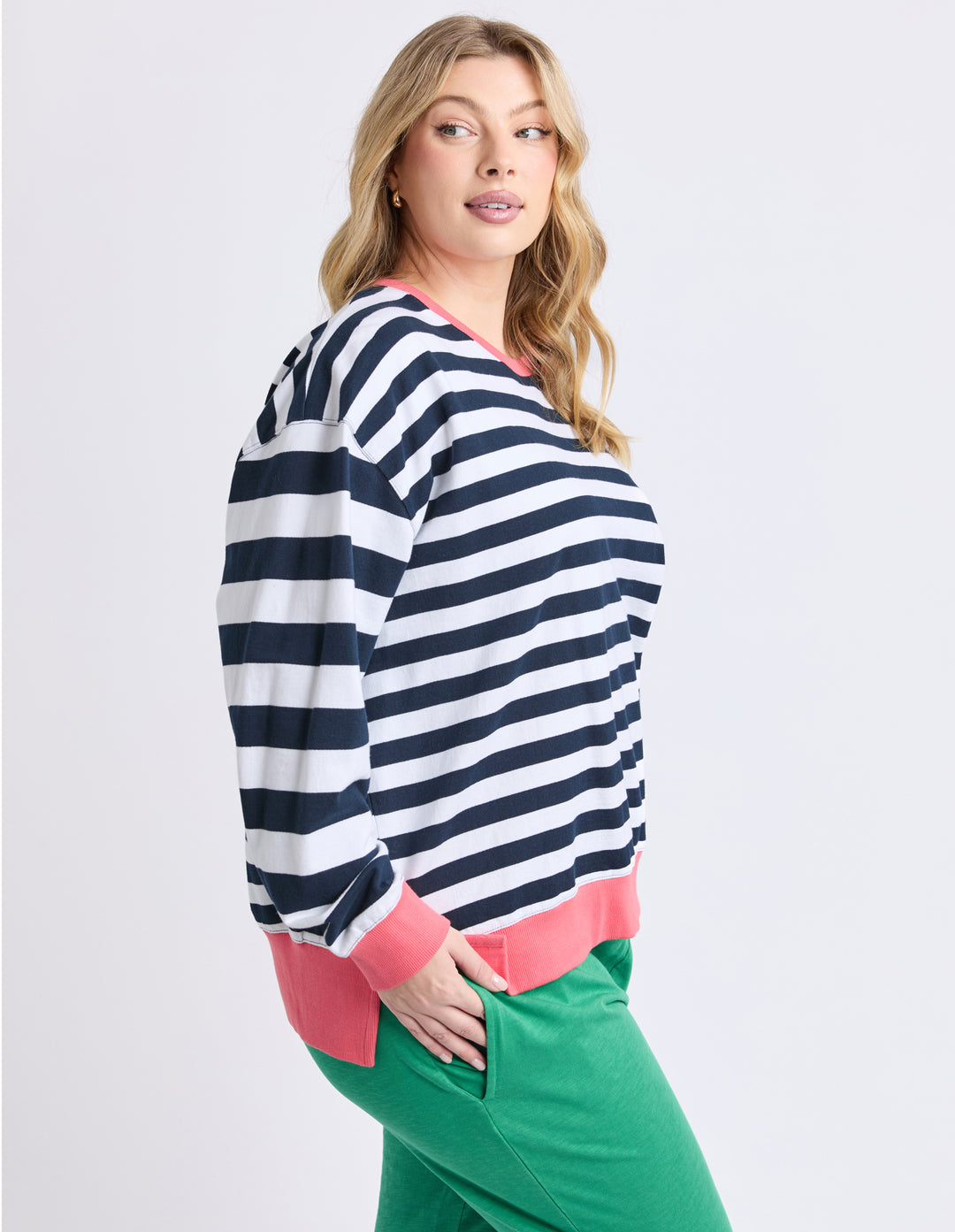 Vivid Crew - Navy with White Stripe