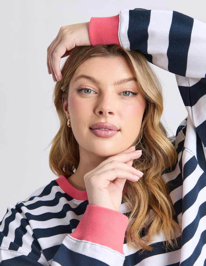Vivid Crew - Navy with White Stripe