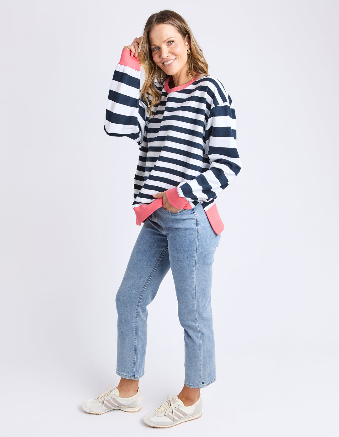 Vivid Crew - Navy with White Stripe