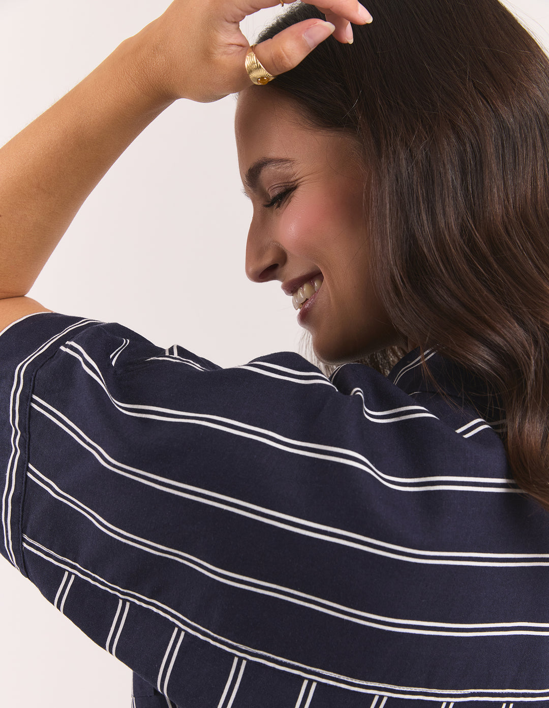 Riley Stripe Shirt - Navy Stripe