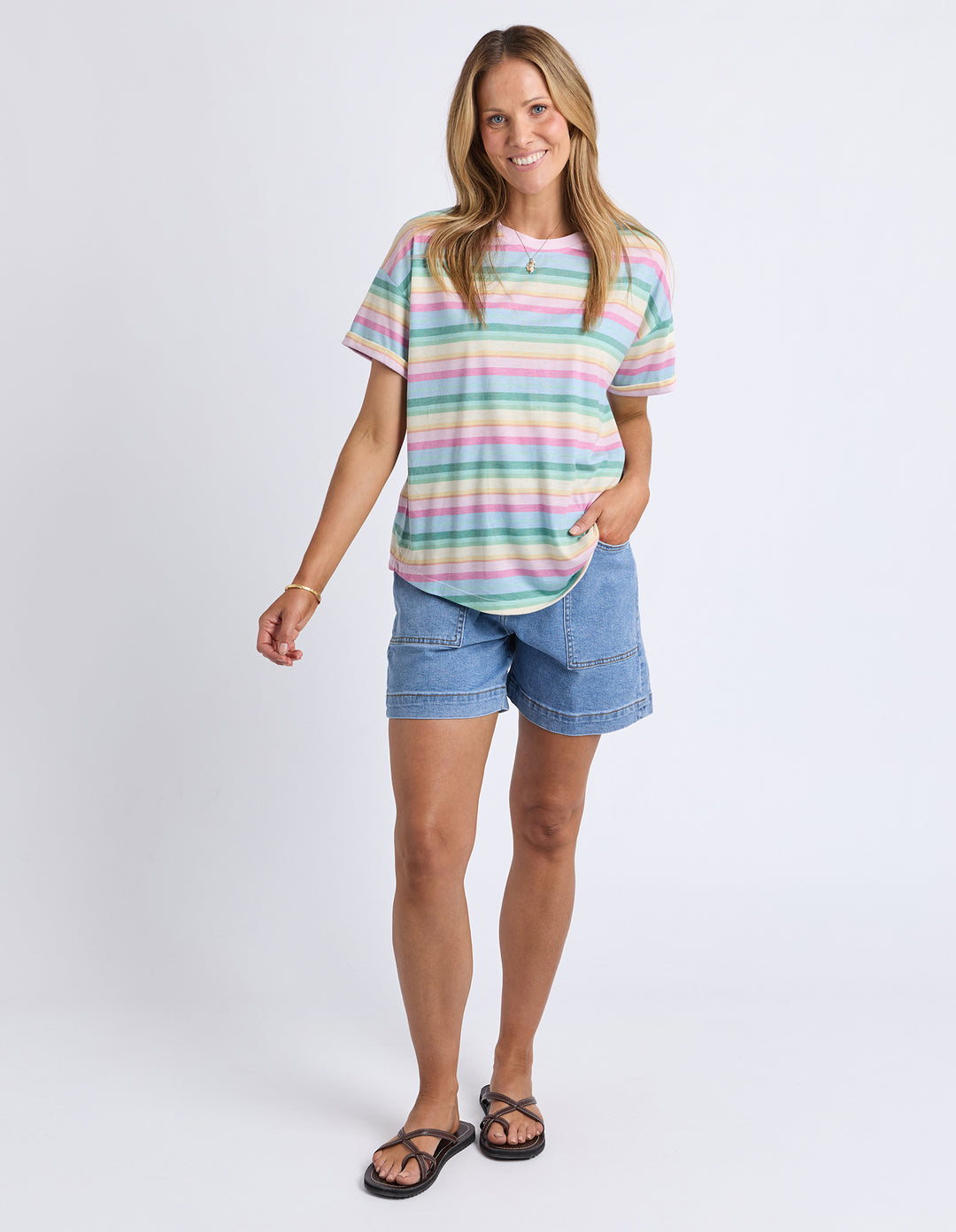 Affogato Tee - Multi Stripe