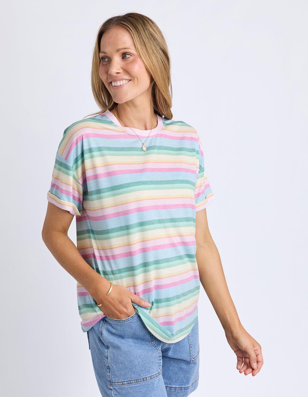 Affogato Tee - Multi Stripe