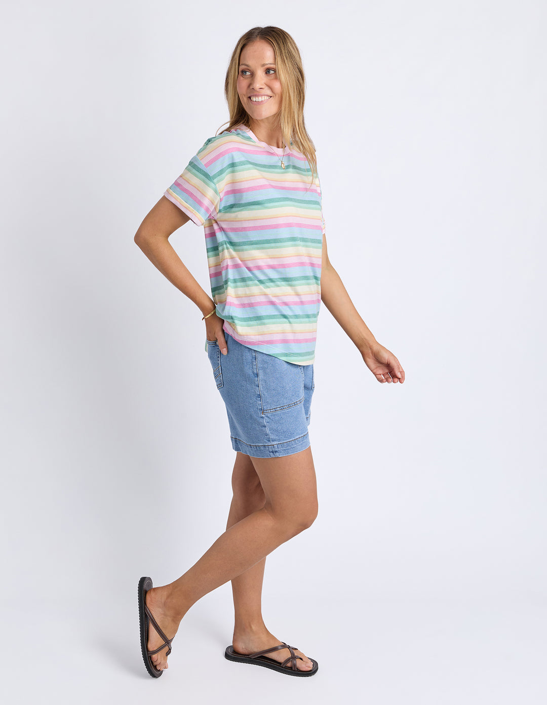 Affogato Tee - Multi Stripe