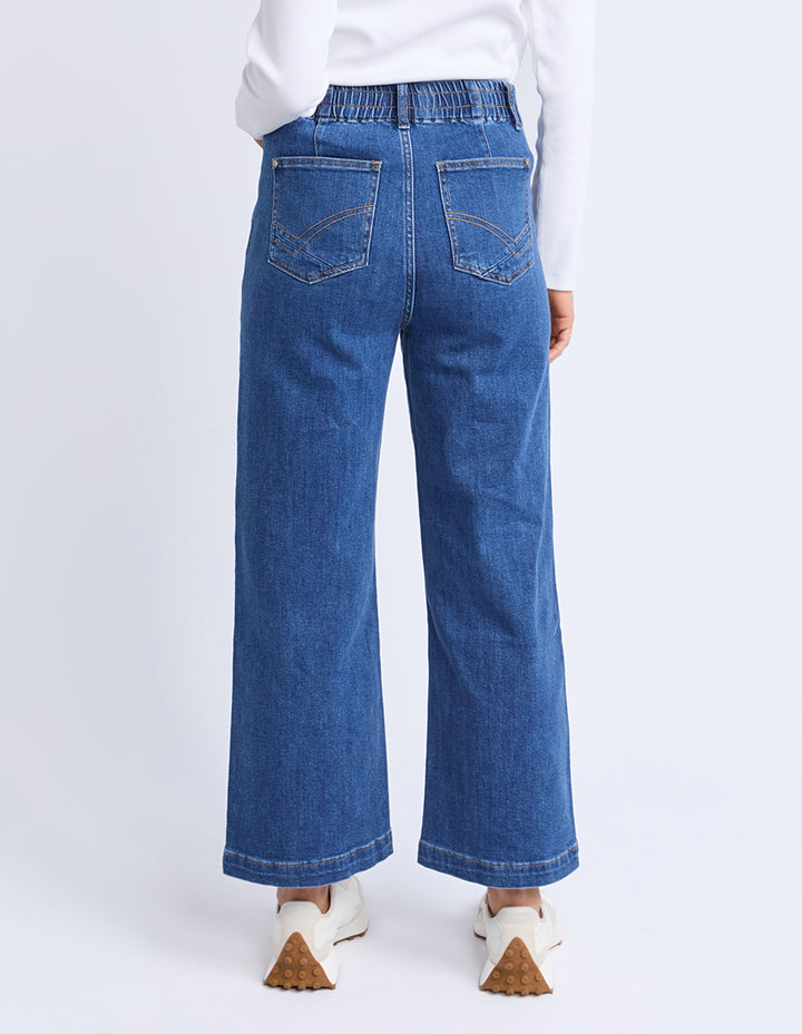 Elm | Alyssa Front Pocket Jean - Mid Blue Wash