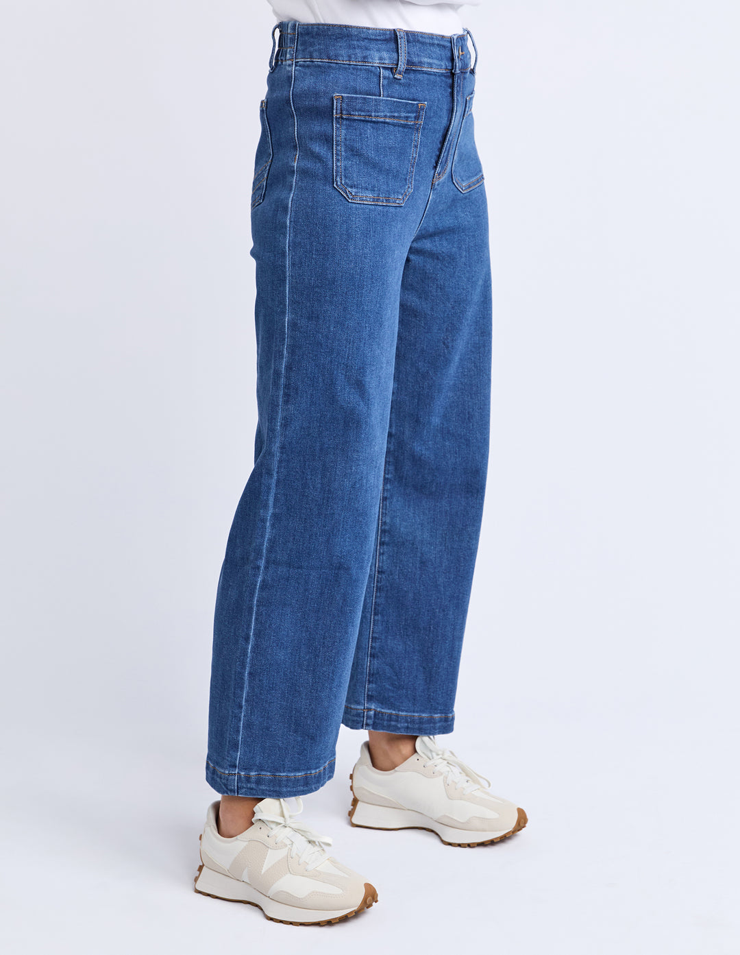Elm | Alyssa Front Pocket Jean - Mid Blue Wash