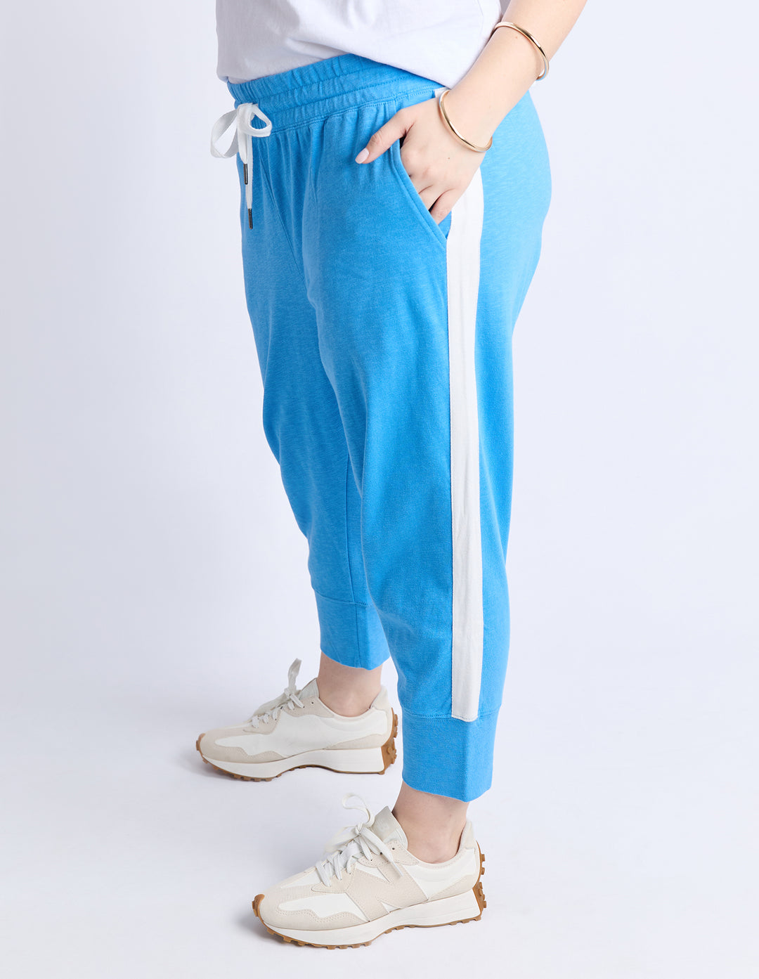 ELM | Brunch Pant - Azure Blue/White Side Trim