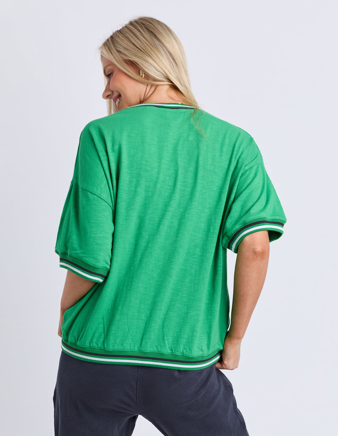 Faye S/S Sweat - Green Briar
