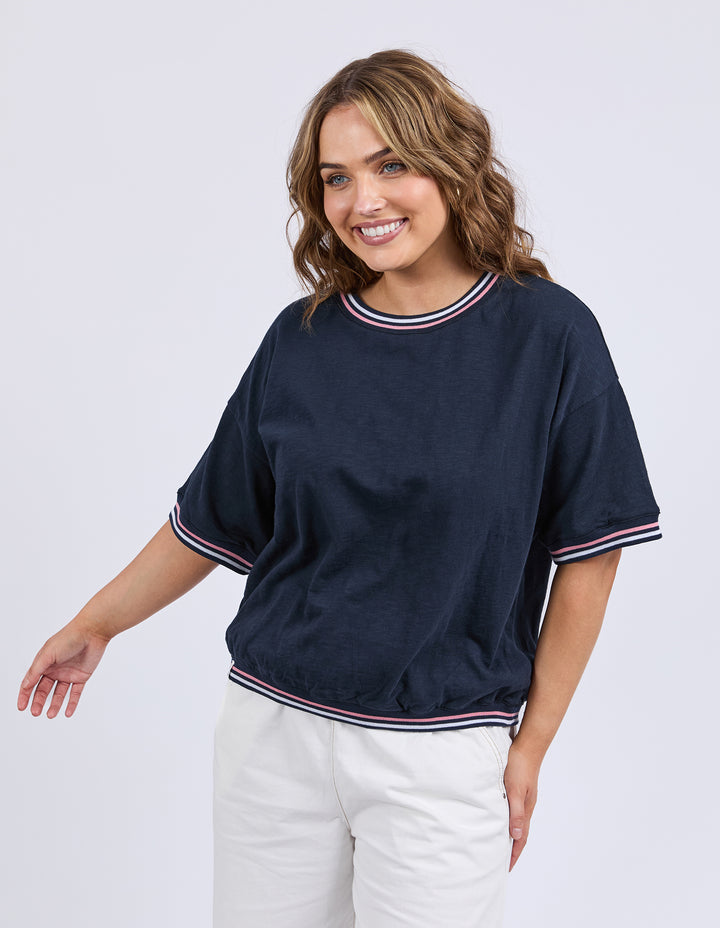Elm | Faye S/S Sweat - Dark Sapphire
