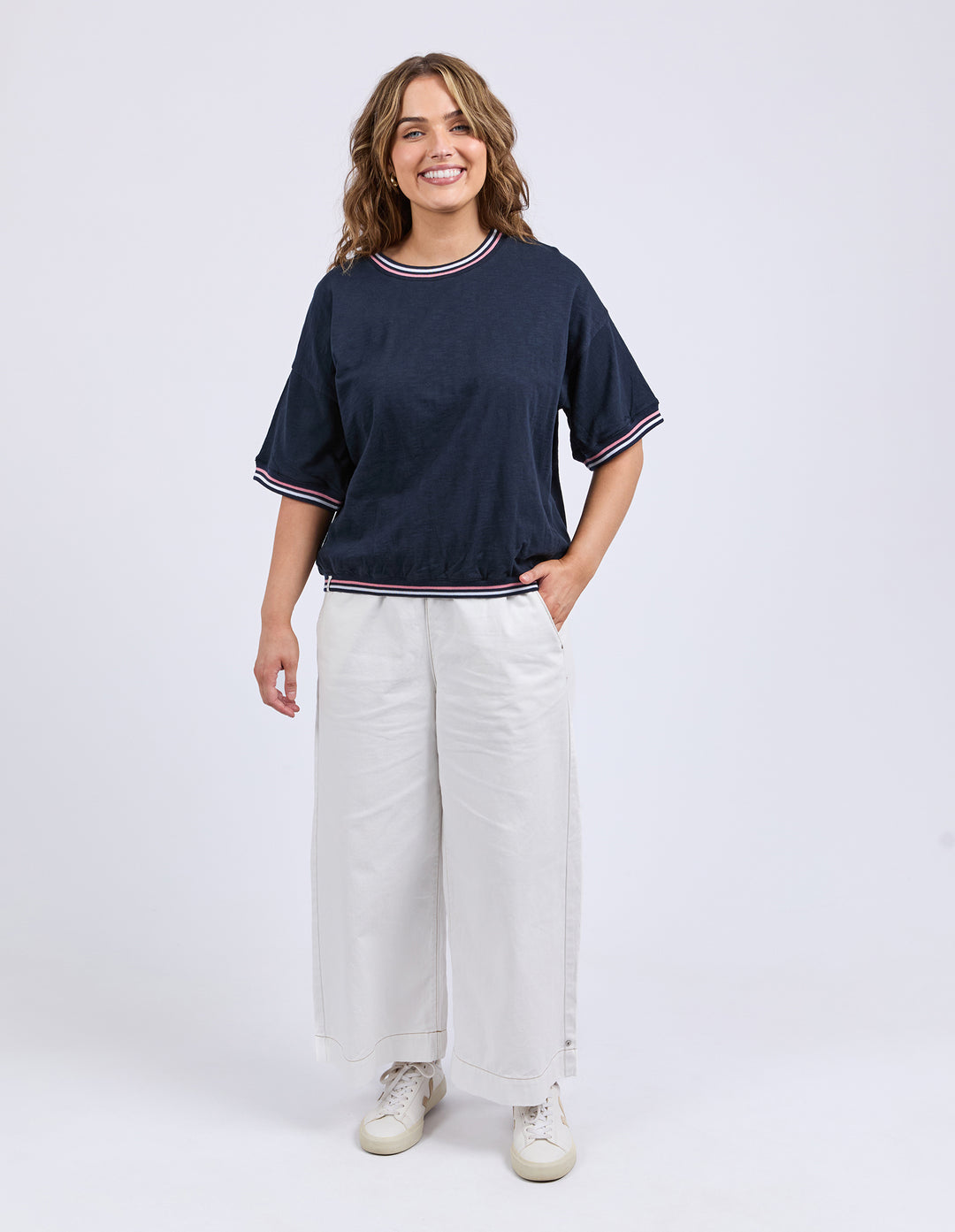 Elm | Faye S/S Sweat - Dark Sapphire