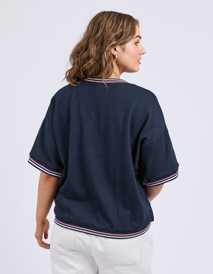 Elm | Faye S/S Sweat - Dark Sapphire