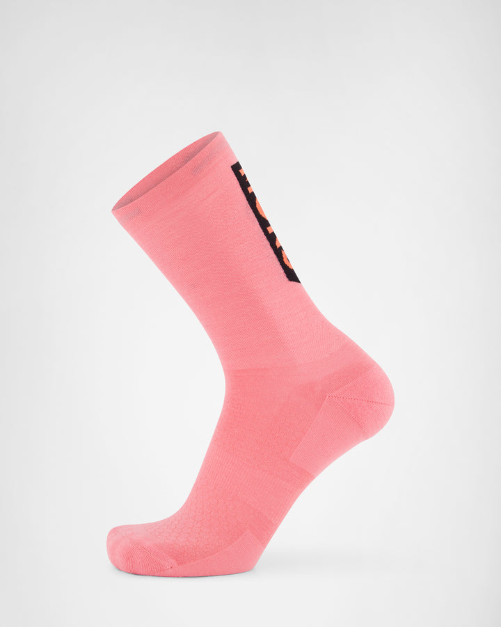 Unisex Merino Crew Sock - Flamingo