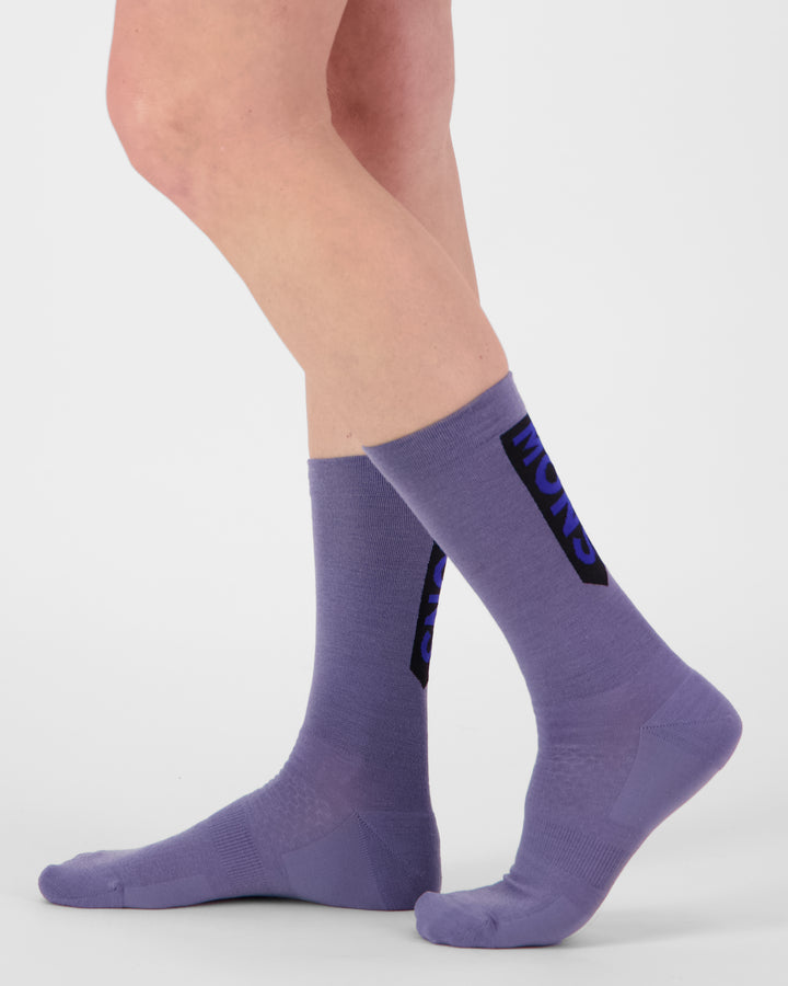 Unisex Atlas Merino Crew Sock - Blue Granite