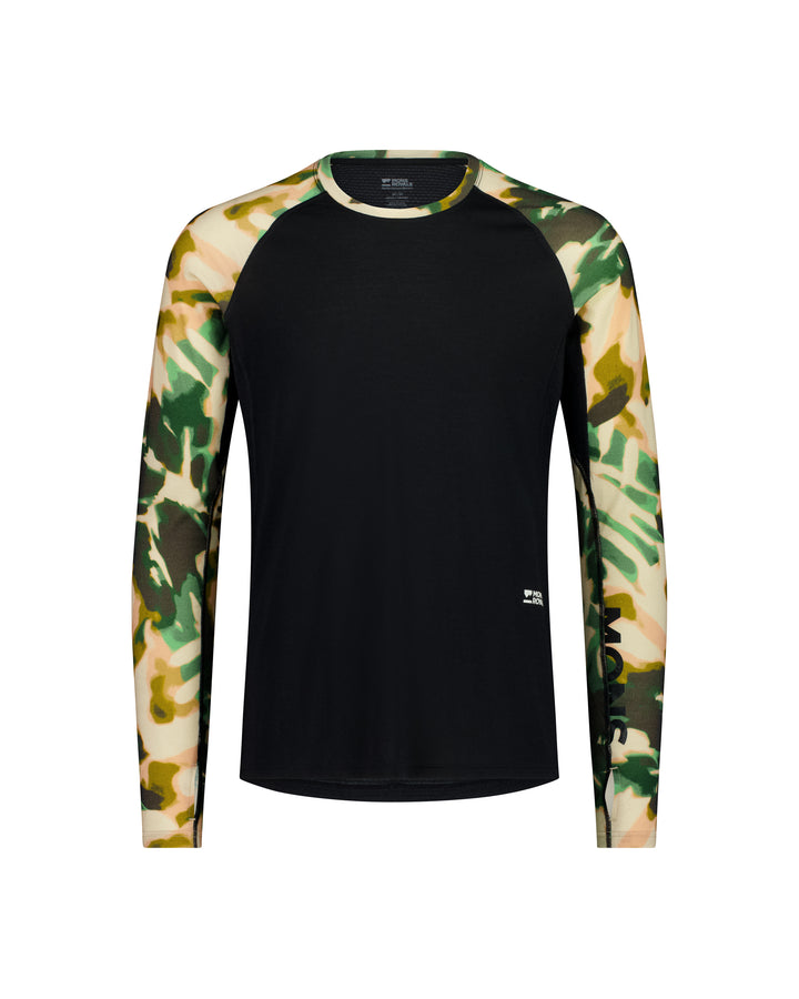 Men's Temple Merino L/S - Bush Camo / Black