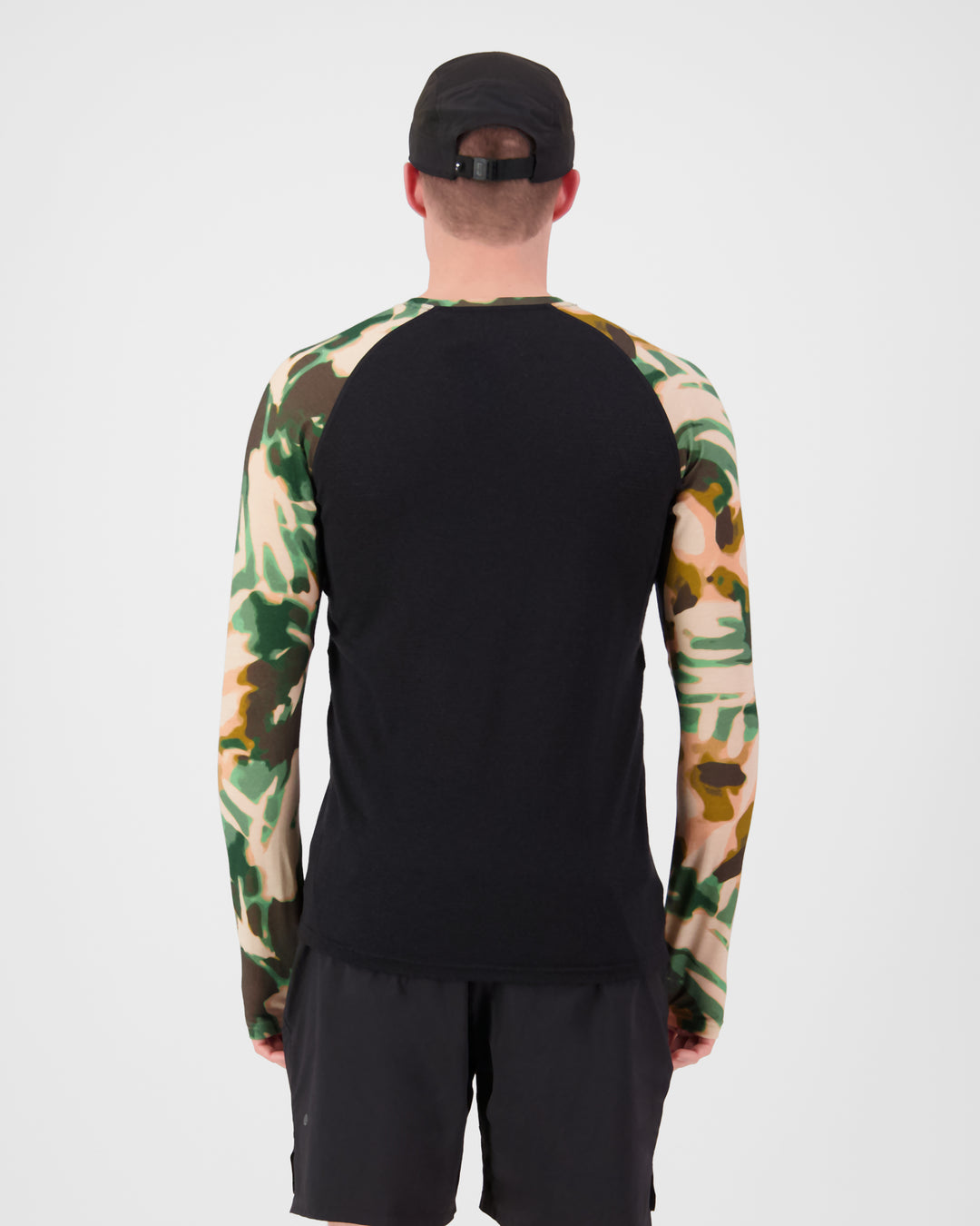 Men's Temple Merino L/S - Bush Camo / Black