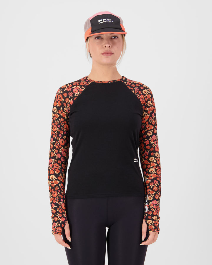 Bella Merino L/S - Ditzy Camo/Black