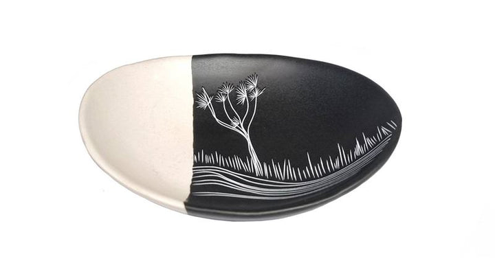 Bowl 10cm Coastal Ti Kouka Dipped White on Black