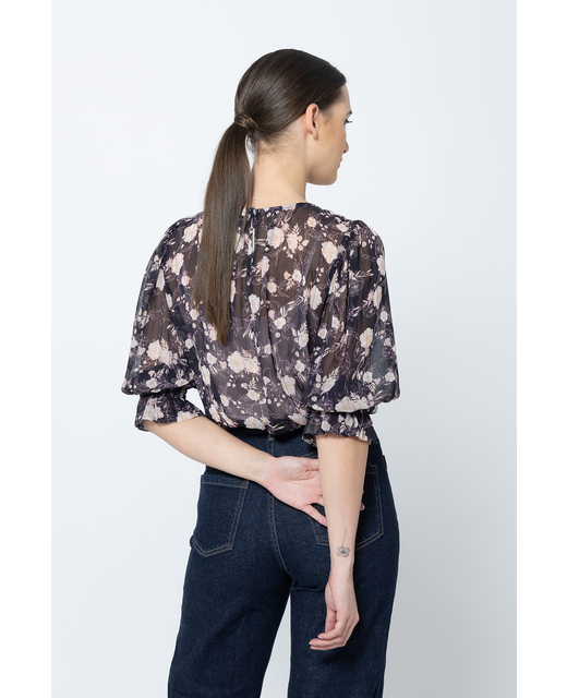 Magnificent Top Navy Lurex