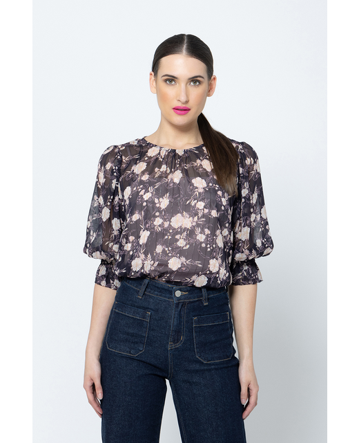 Magnificent Top Navy Lurex