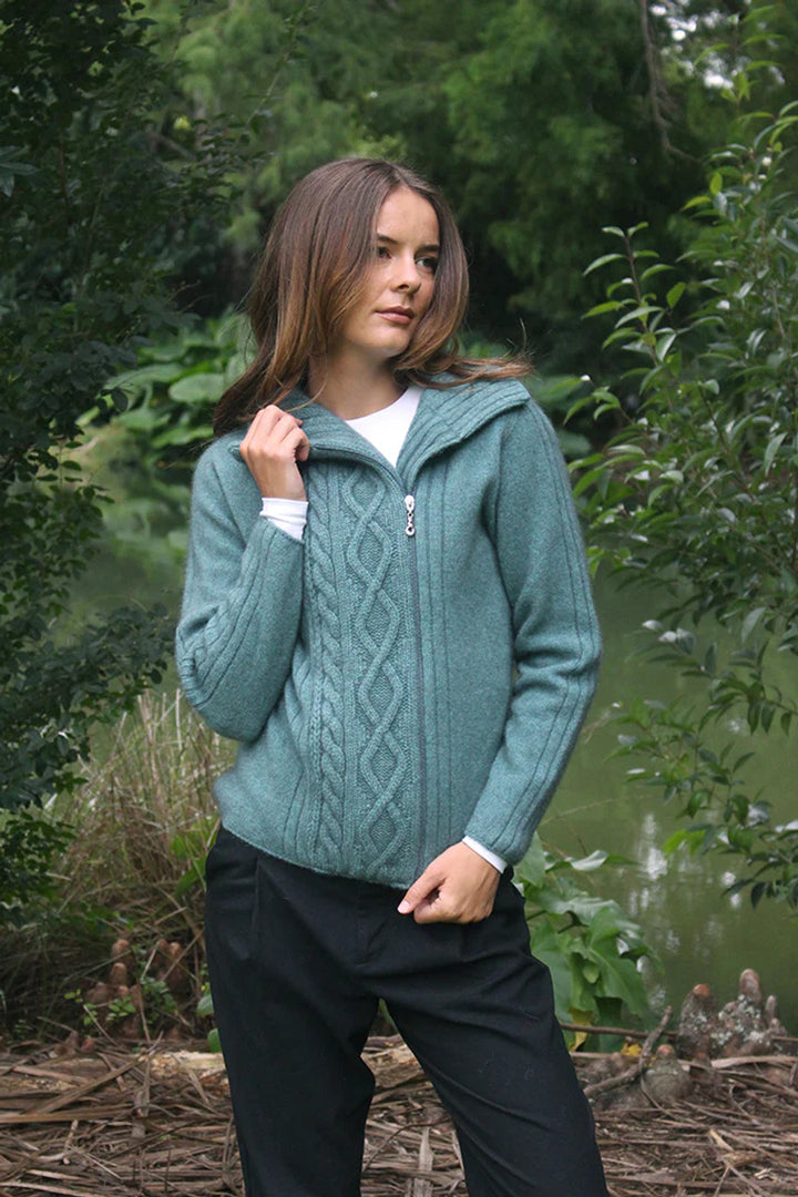 Possum Merino Offset Cable Jacket