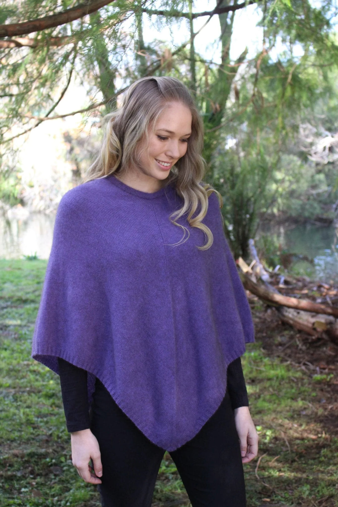 Poncho Plain Heather