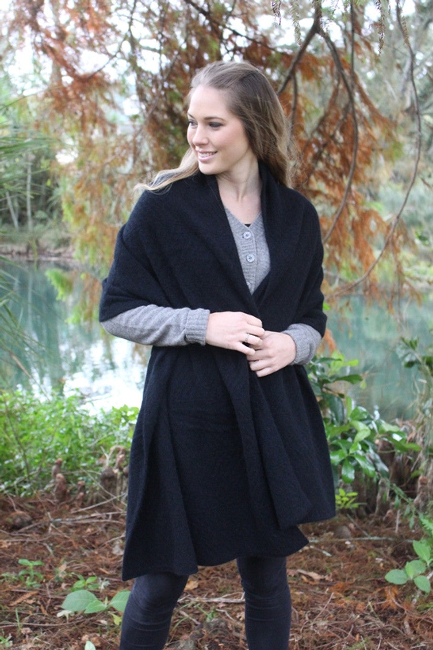 Chevron Possum Merino Wrap