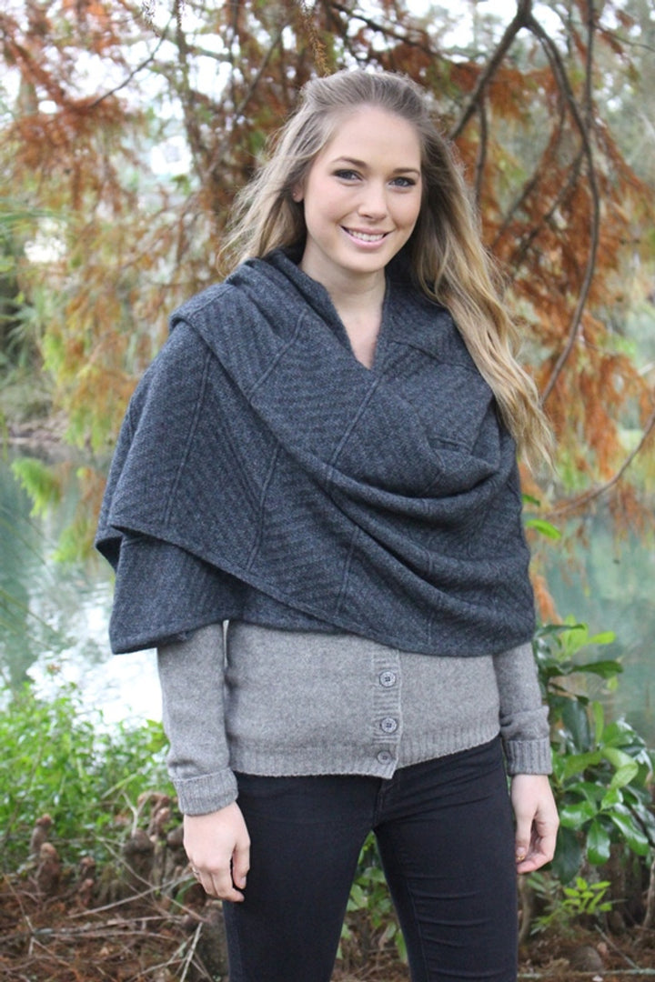 Chevron Possum Merino Wrap