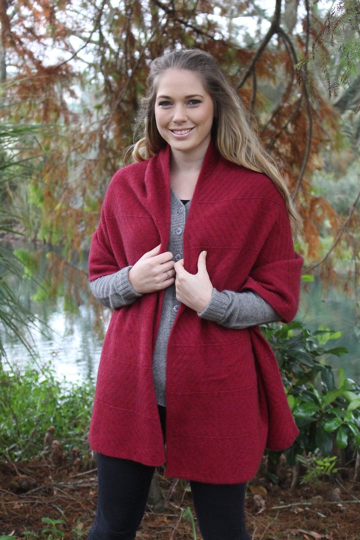 Chevron Possum Merino Wrap