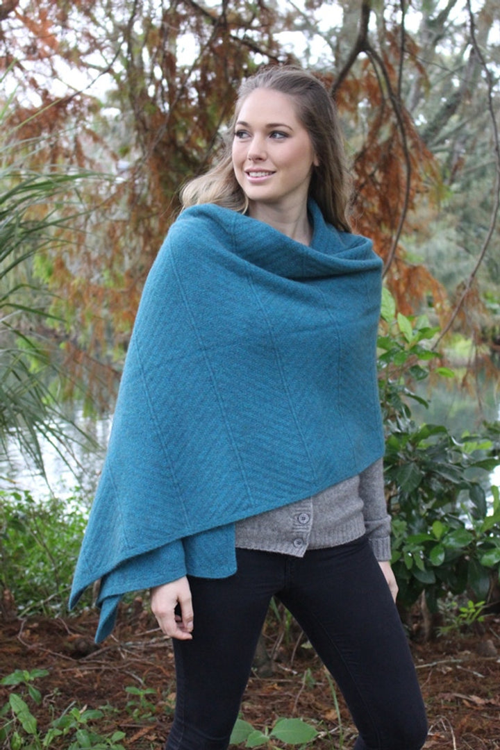 Chevron Possum Merino Wrap