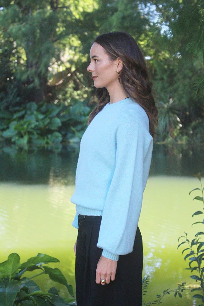 Alpaca Chime Jumper - Aqua