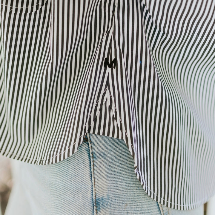 Alex Cropped Shirt - Stripe
