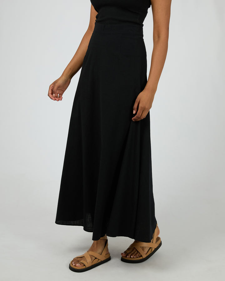 All About Eve | Essential Maxi Skirt - Black - Side View