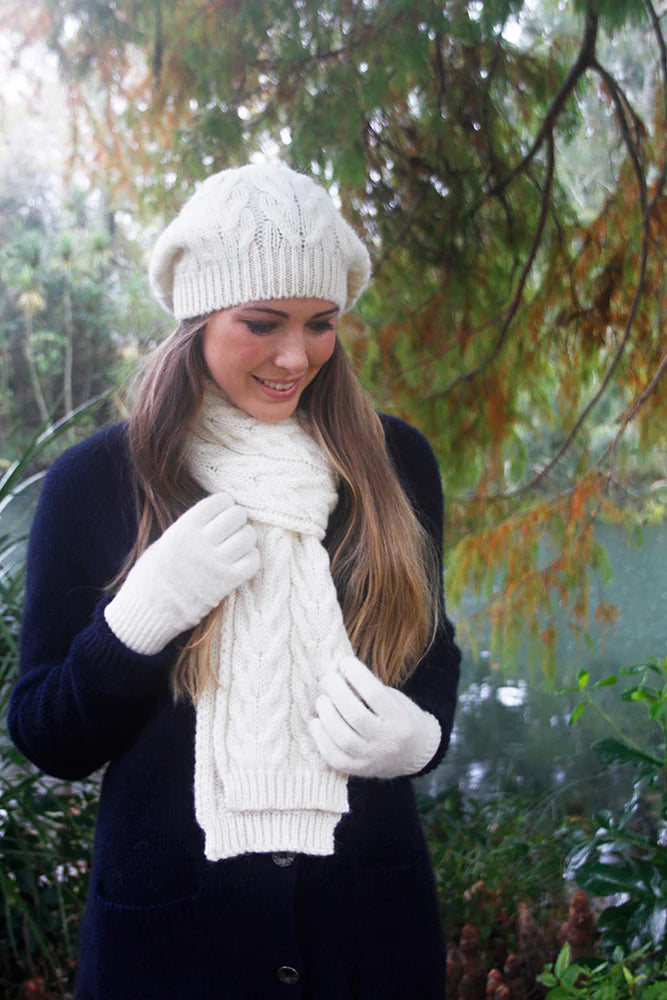 Alpaca Wool Cable Beanie