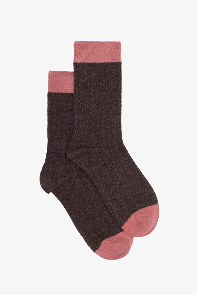 Antler | Cocoa Cable Sock