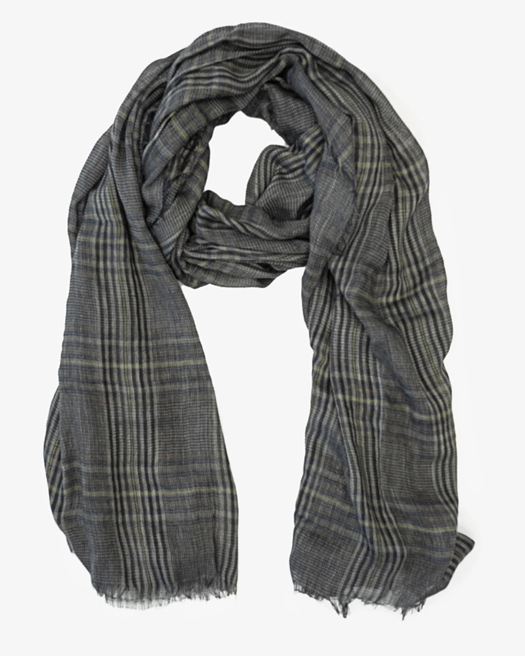 Antler Serene Plaid Scarf - Forest Noir